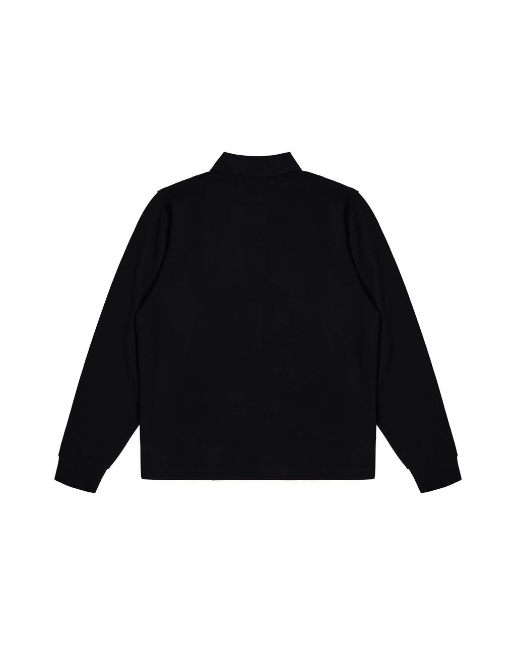 BLACK LONG-SLEEVE POLO SHIRT - 2