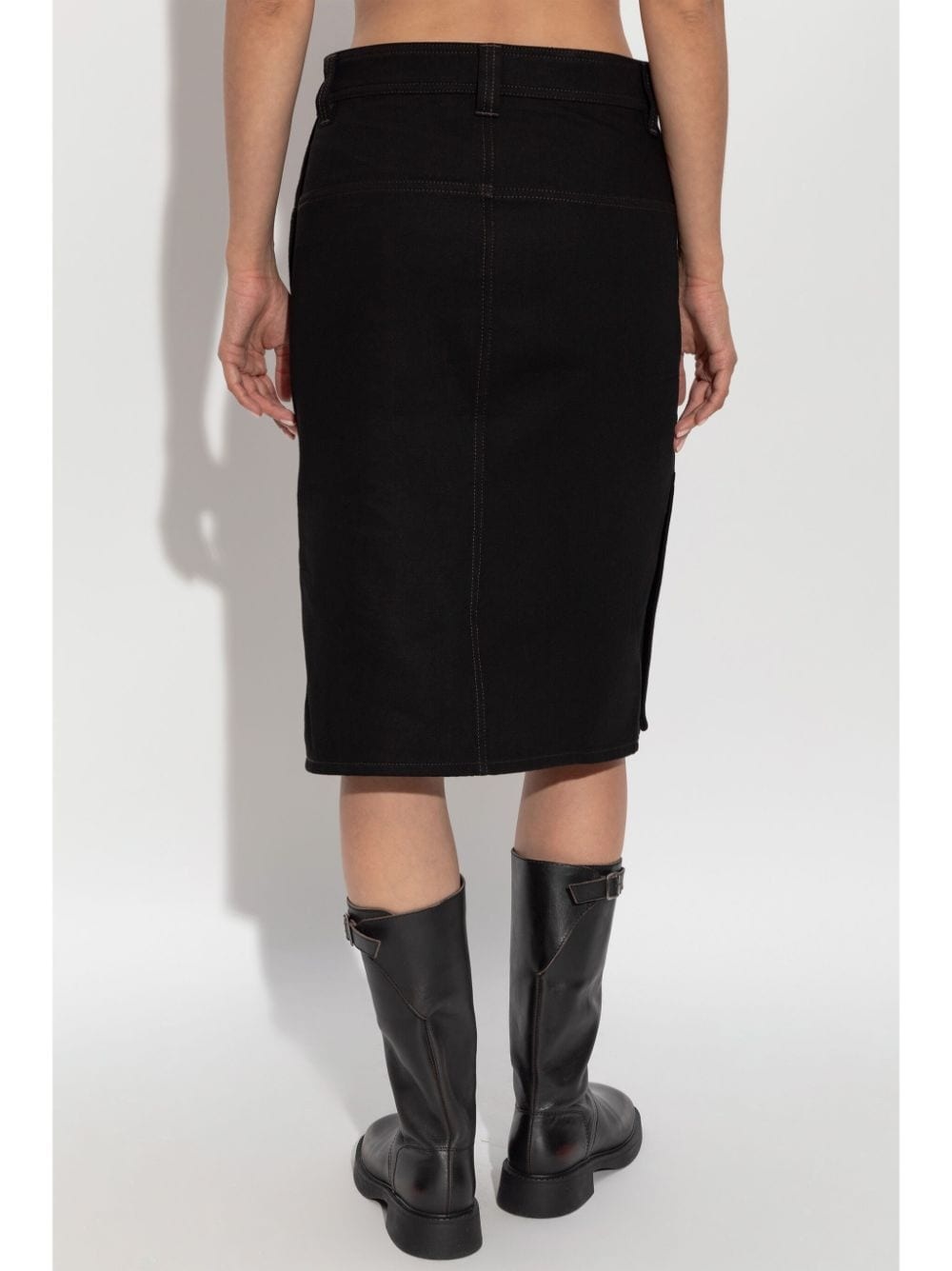 denim midi skirt - 4
