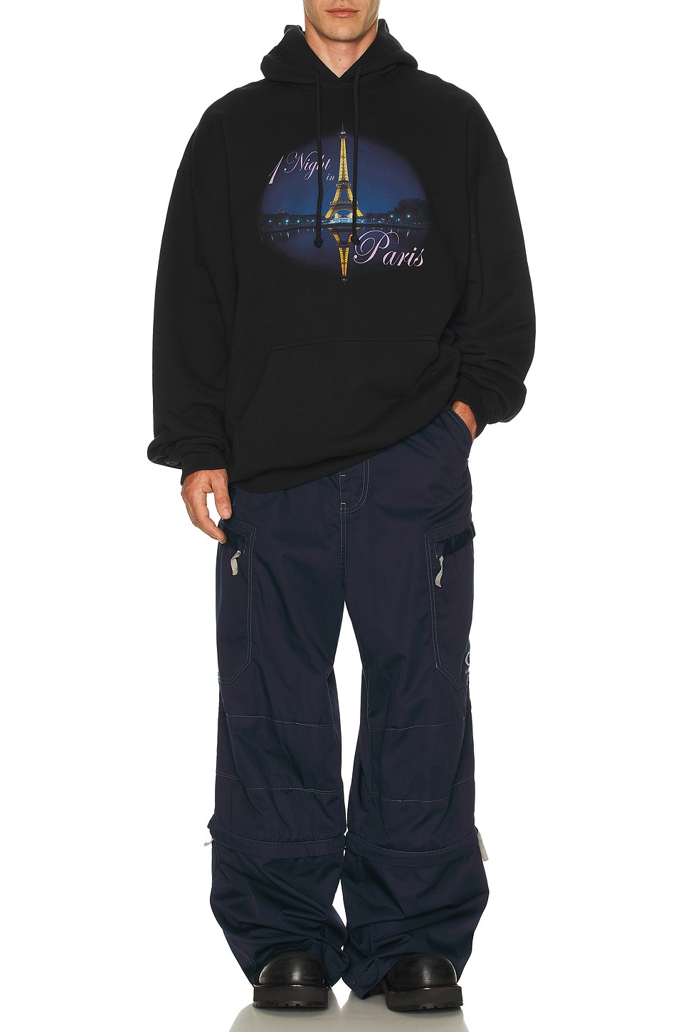 Night In Paris Oversized Hoodie - 4