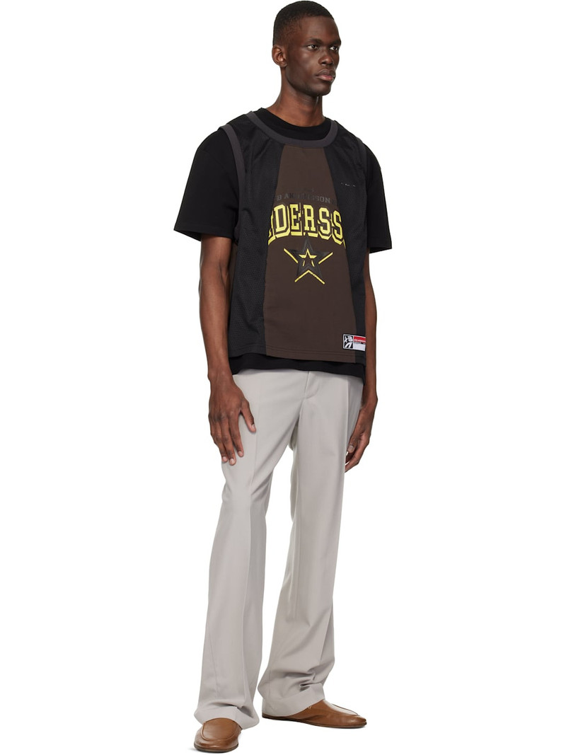 Andersson Bell Black & Brown Basketball Jersey Layered T-shirt outlook