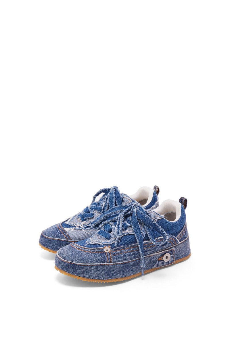 Loewe Deconstructed sneaker in denim outlook