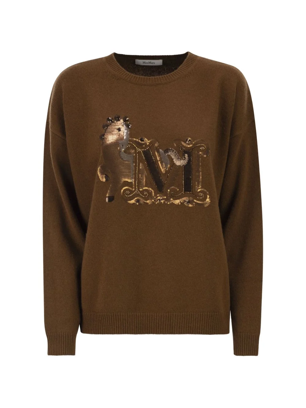 monogram embroidered sweater - 1