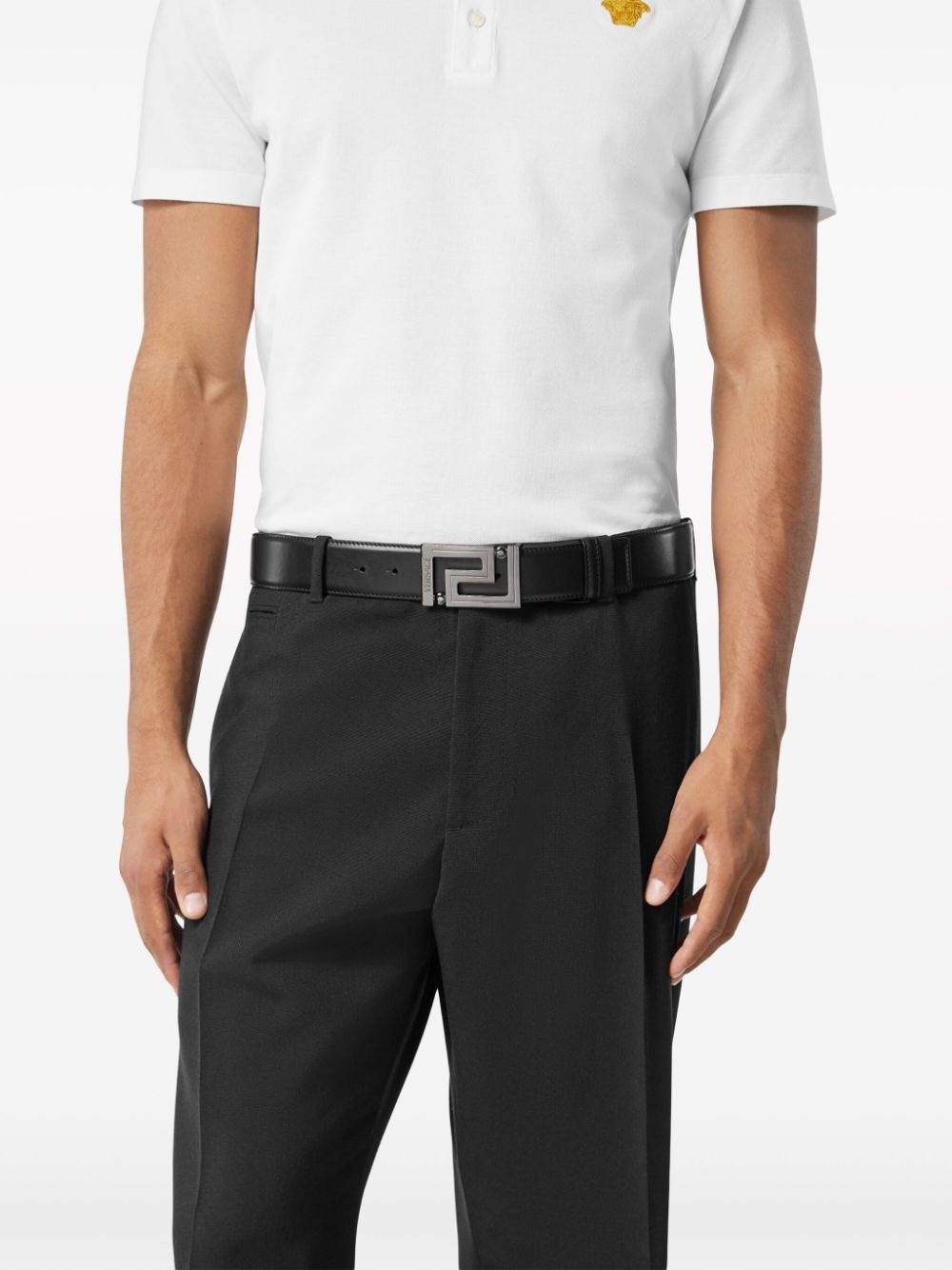 Greca leather belt - 3