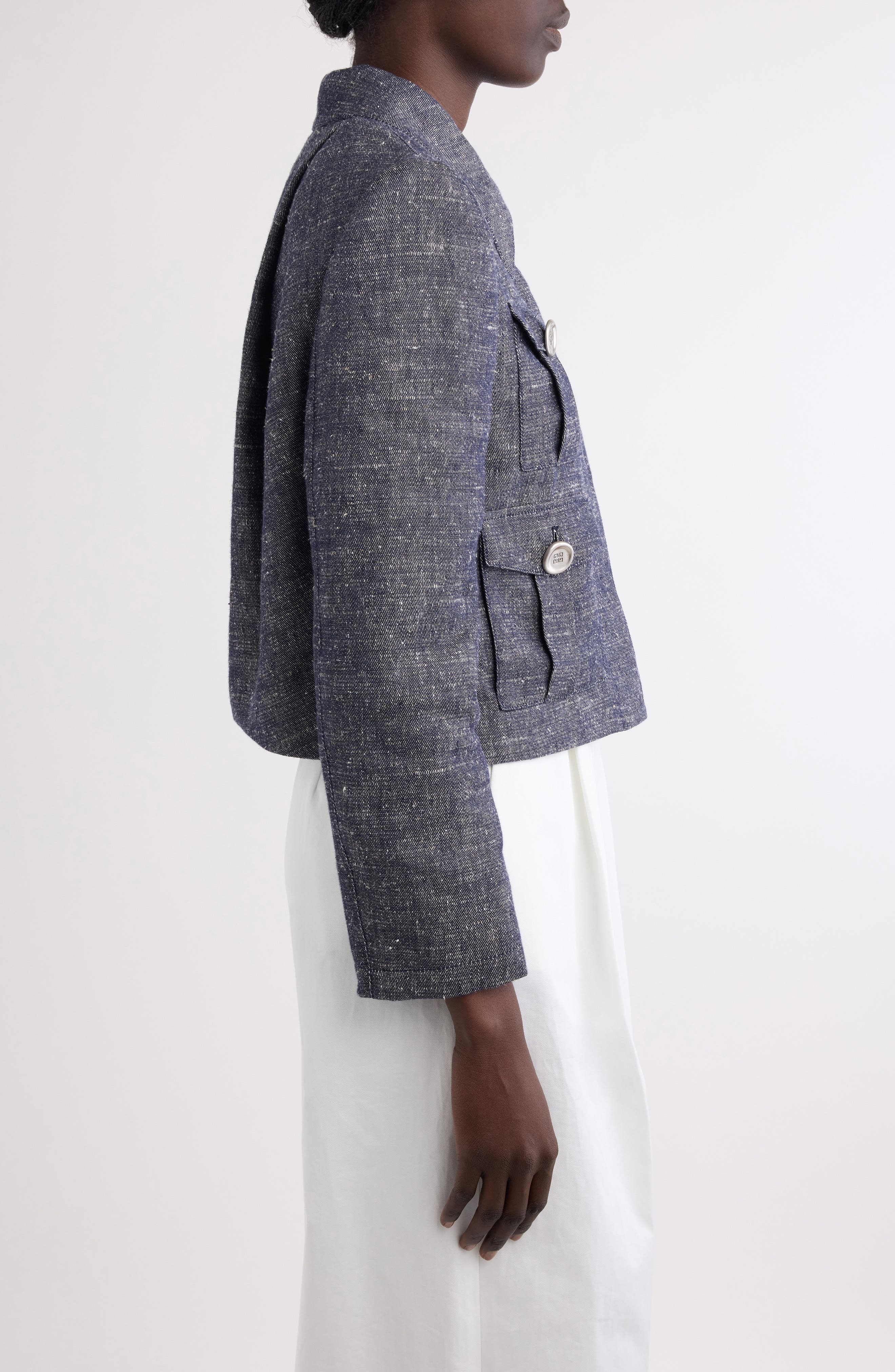 Givenchy Four Pocket Jacket in Denim Blue at Nordstrom - 4