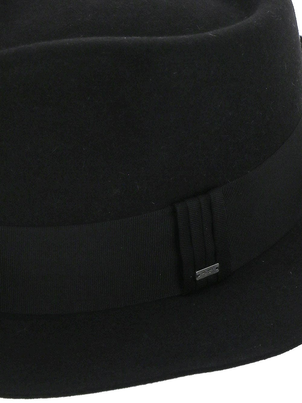 ハット Saint Laurent FW22 FEDORA (706545 3YL031000) SAINT LAURENT Fedora Hat | oluxury | REVERSIBLE