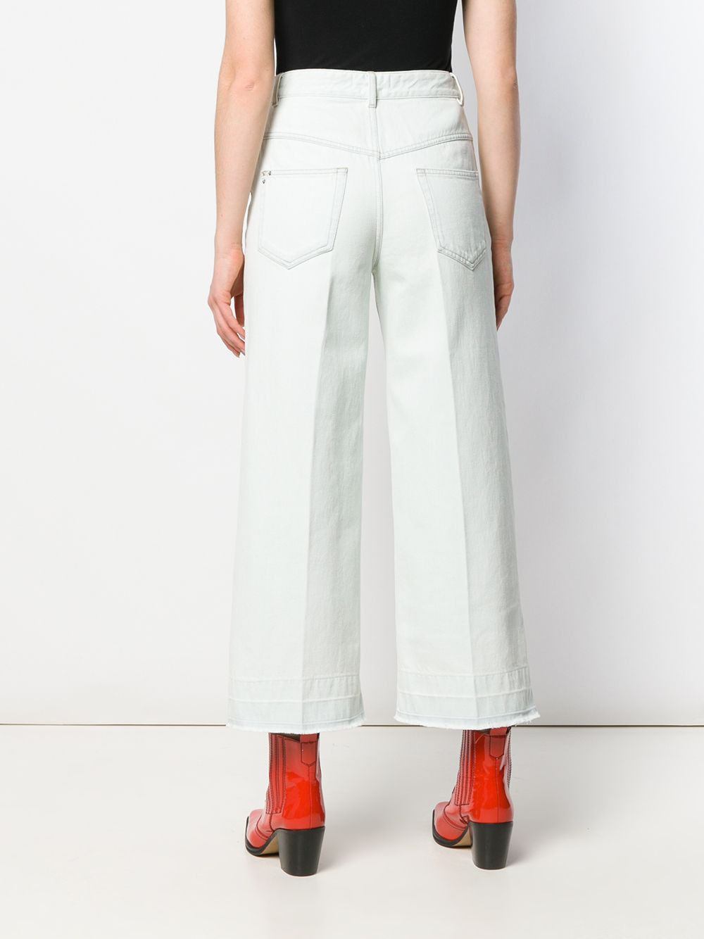 high-waisted cropped jeans - 4