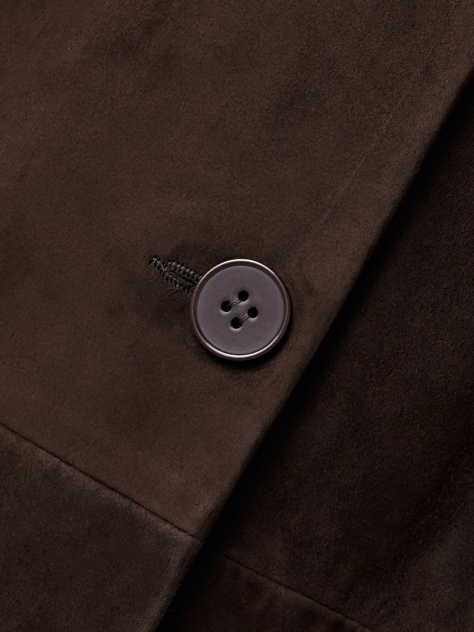 Vesper belted suede coat Dark brown - 5