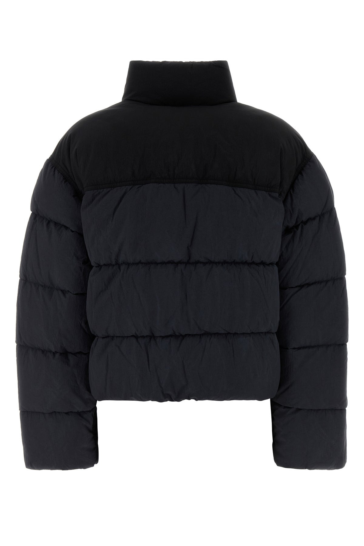 Black nylon down jacket - 2