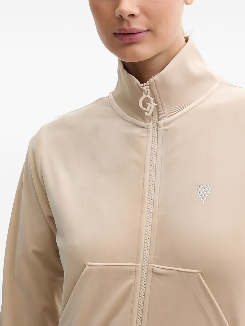 rhinestone-detail zip-up sweatshirt 4