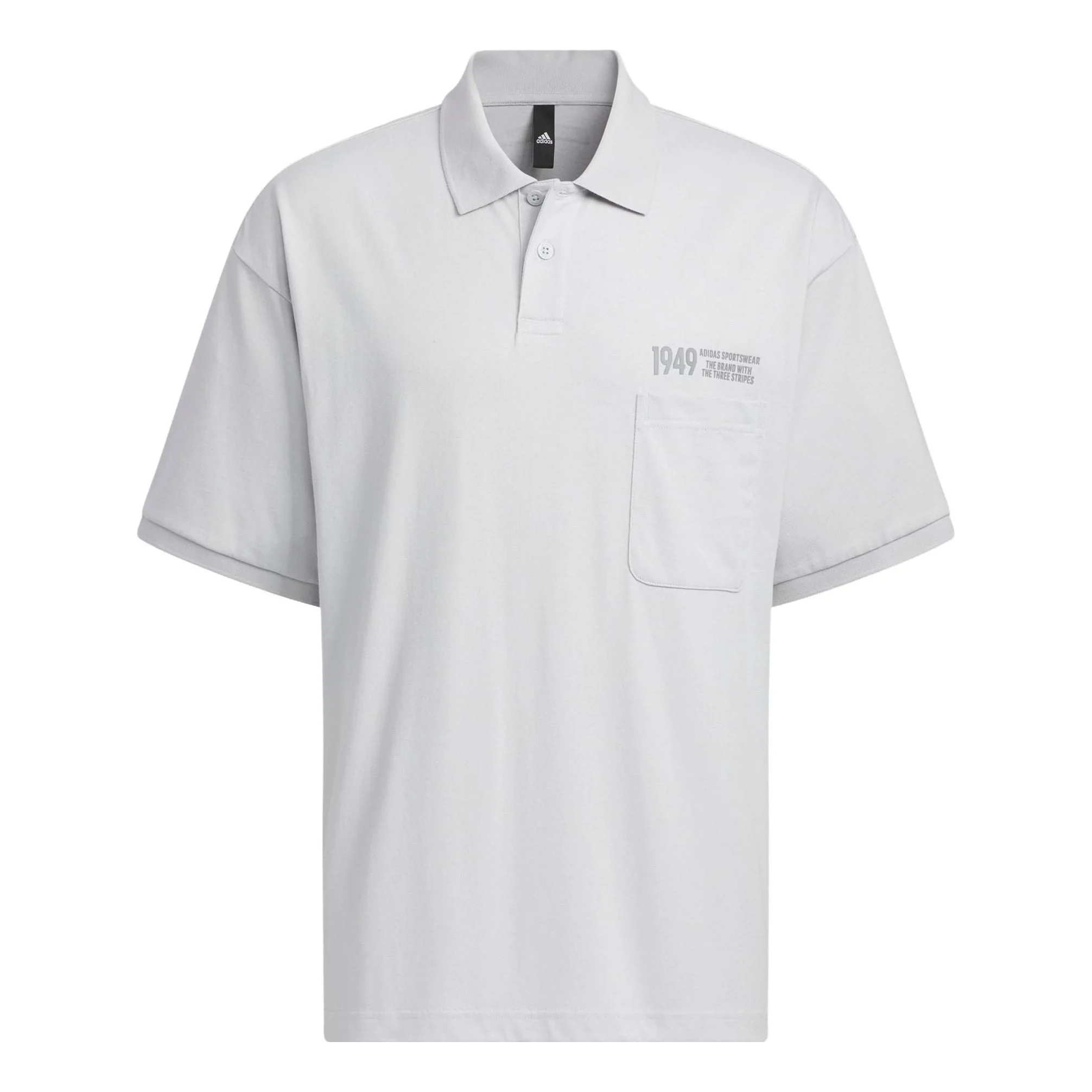 adidas Verbiage Polo Shirt 'Grey' IP3980 - 1