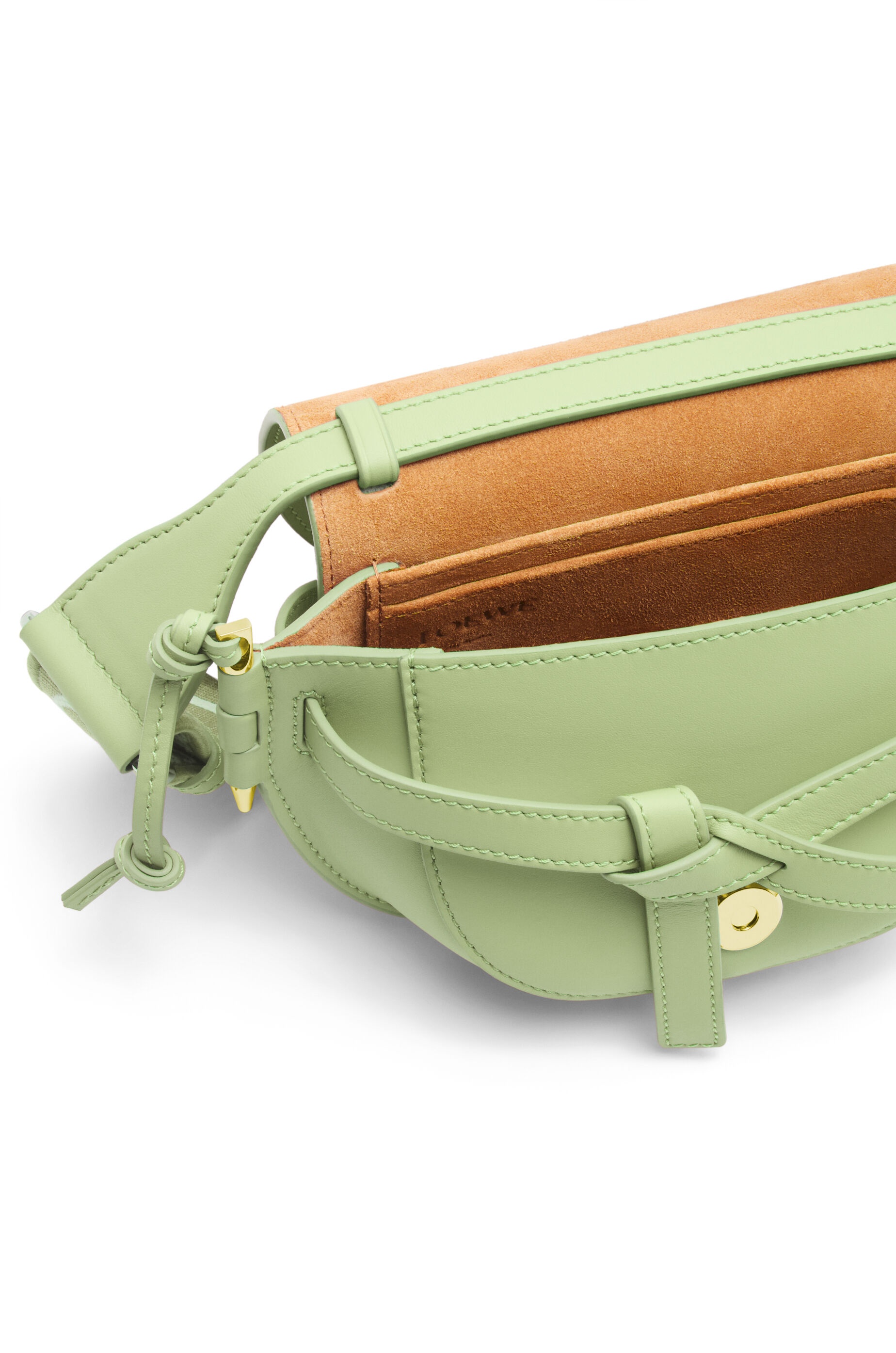 Mini Gate Dual bag in soft calfskin and jacquard - 7