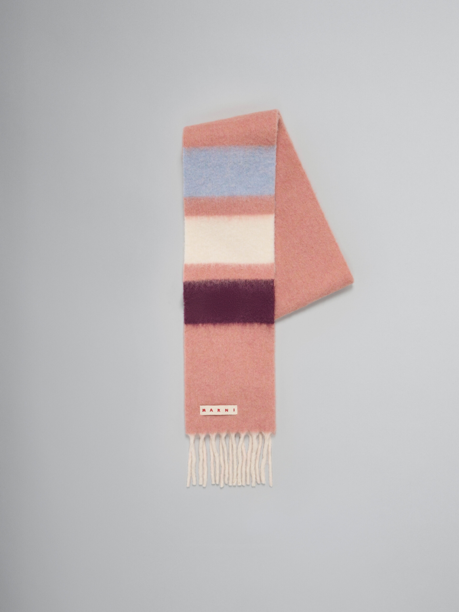 PINK STRIPED SCARF - 1