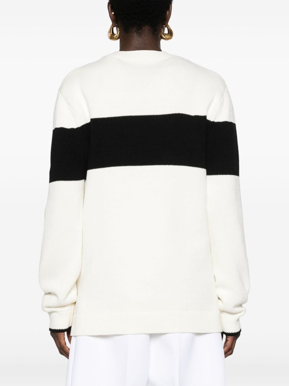 striped crew-neck jumper - 4