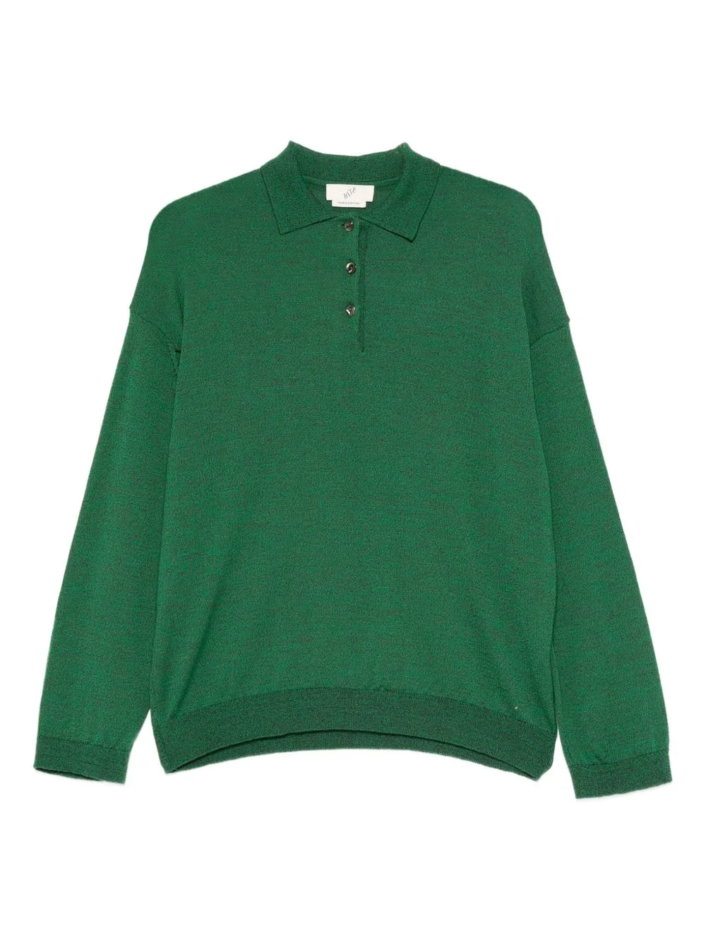 buttoned polo sweater - 1