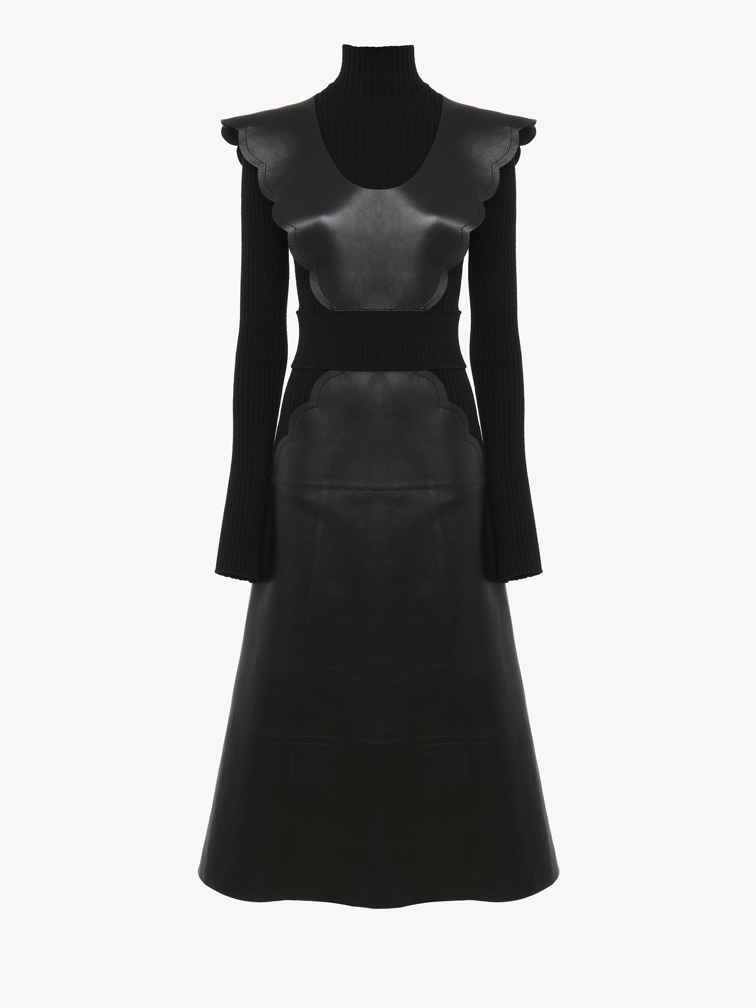 SCALLOPED MIDI DRESS - 3