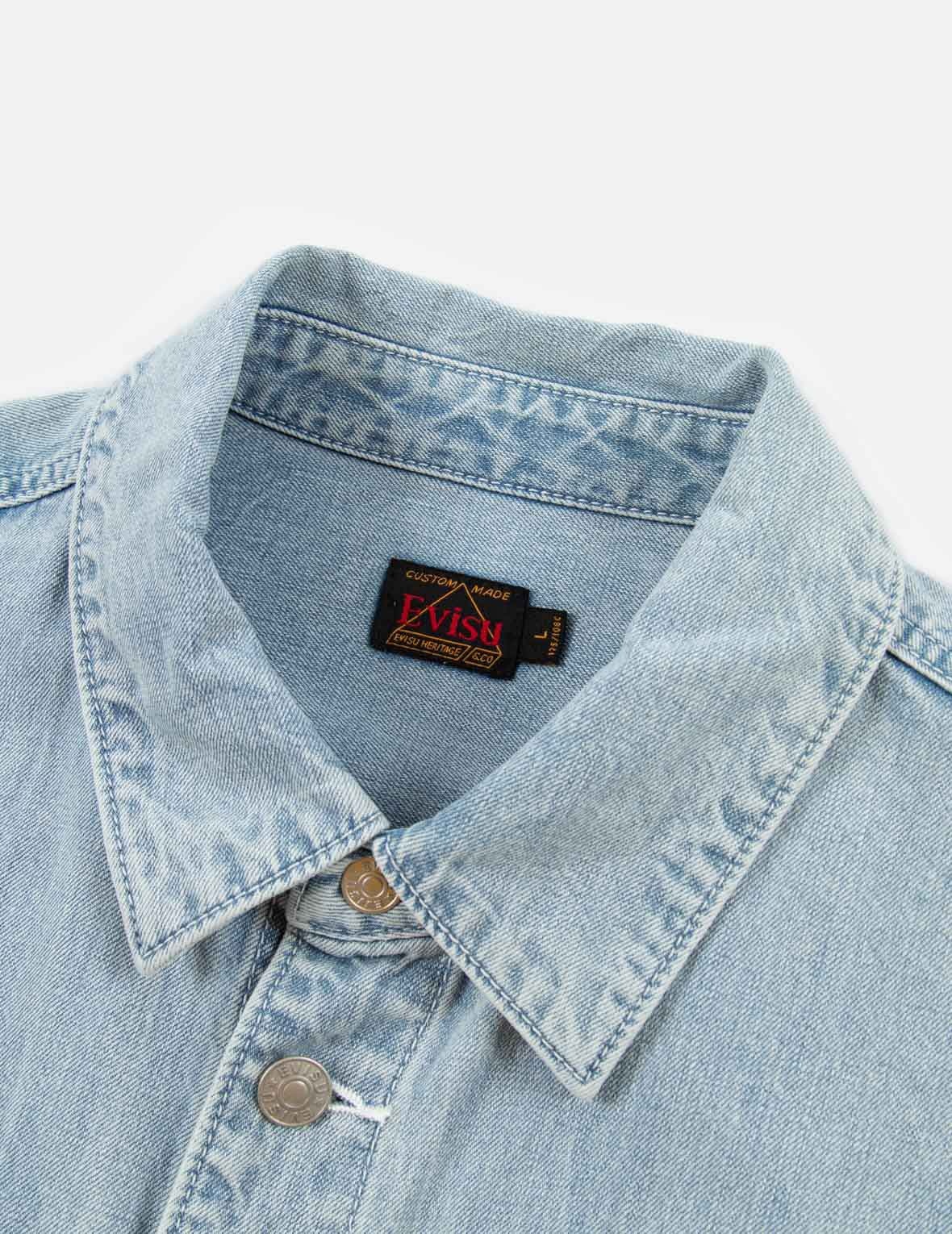 Tie-dye Denim Shirt Jacket - 9
