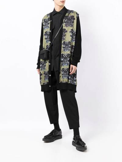 Comme des Garçons Homme Plus orchid-print cardigan outlook