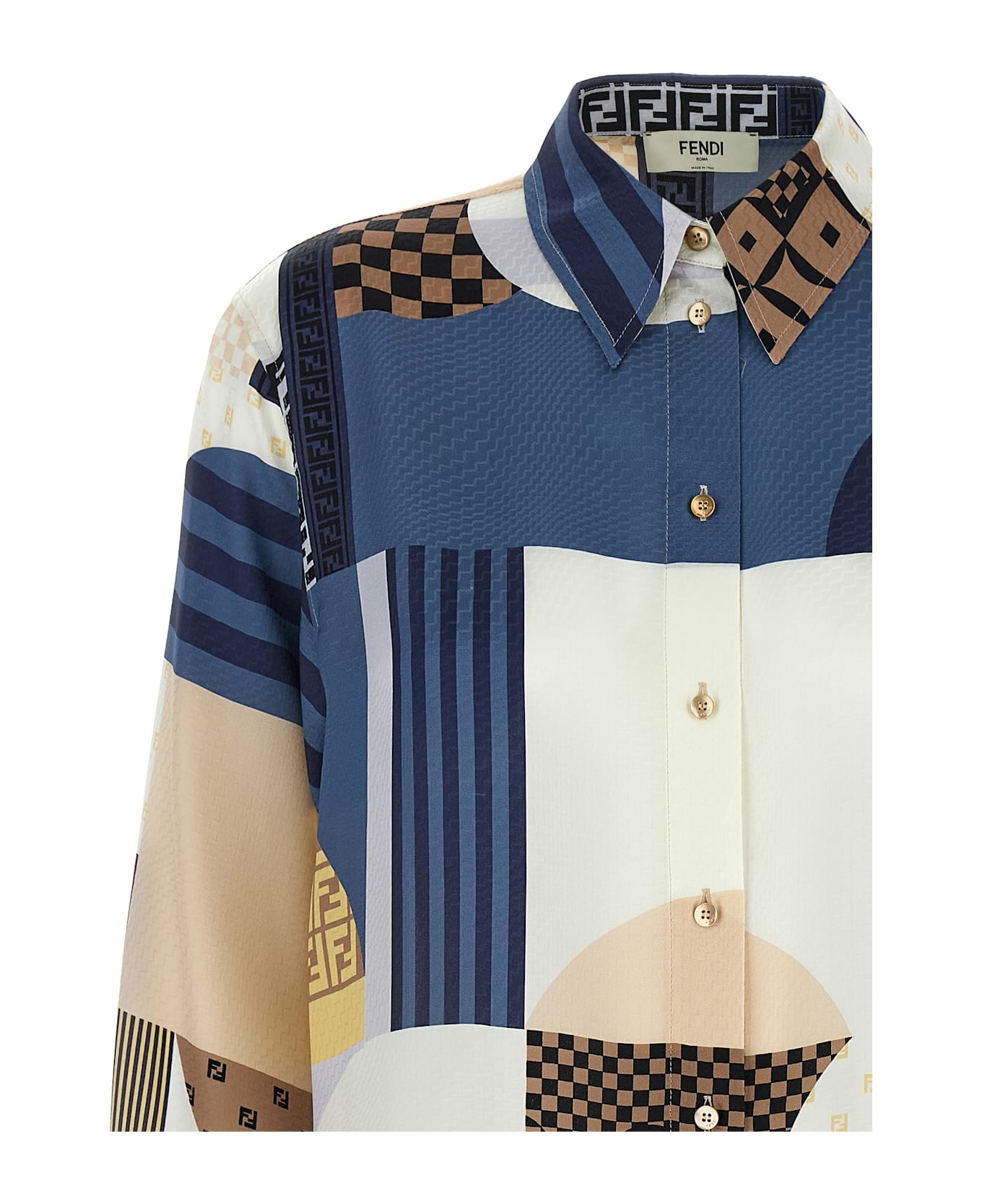 Patchwork Silk Shirt - 3