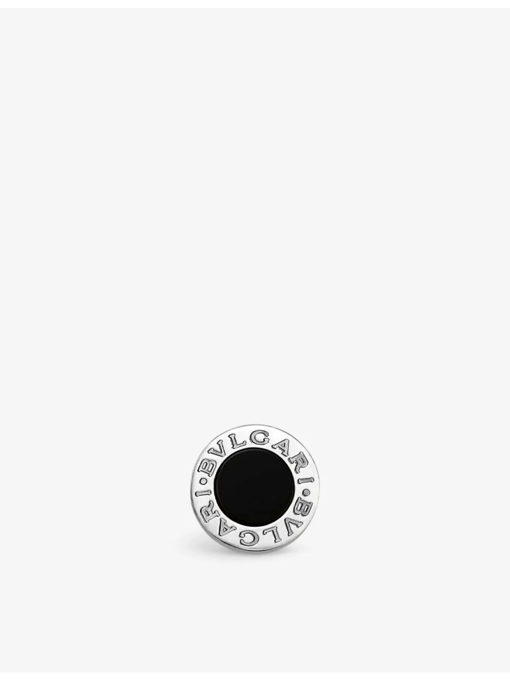Bvlgari Bvlgari 18ct white-gold and black onyx single stud earring - 1