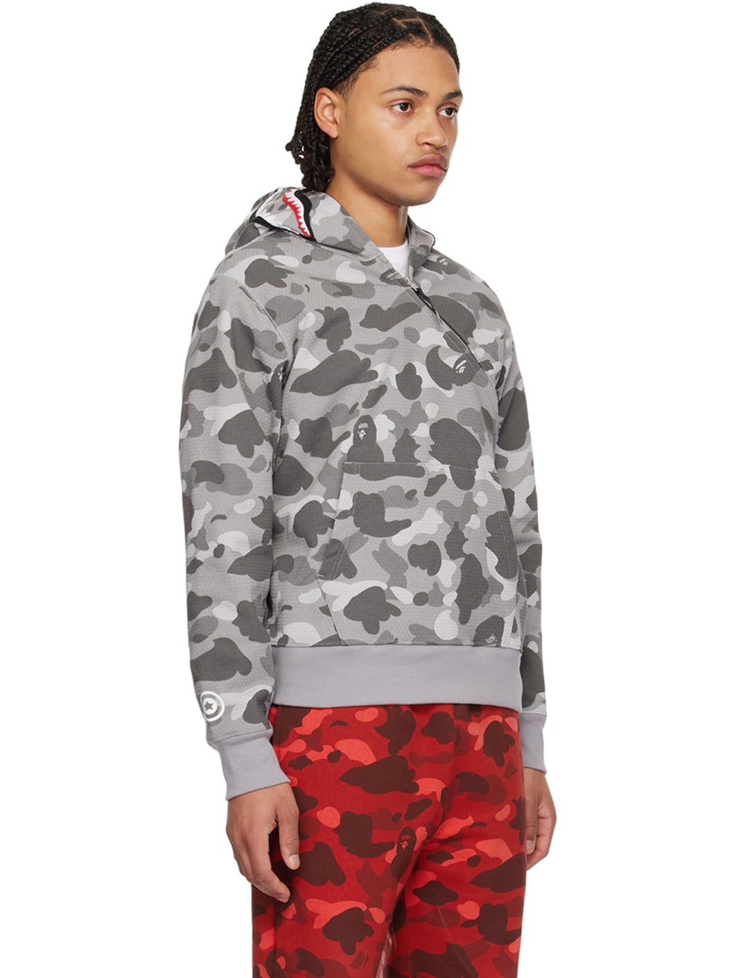 Gray Camo Shark Hoodie - 2