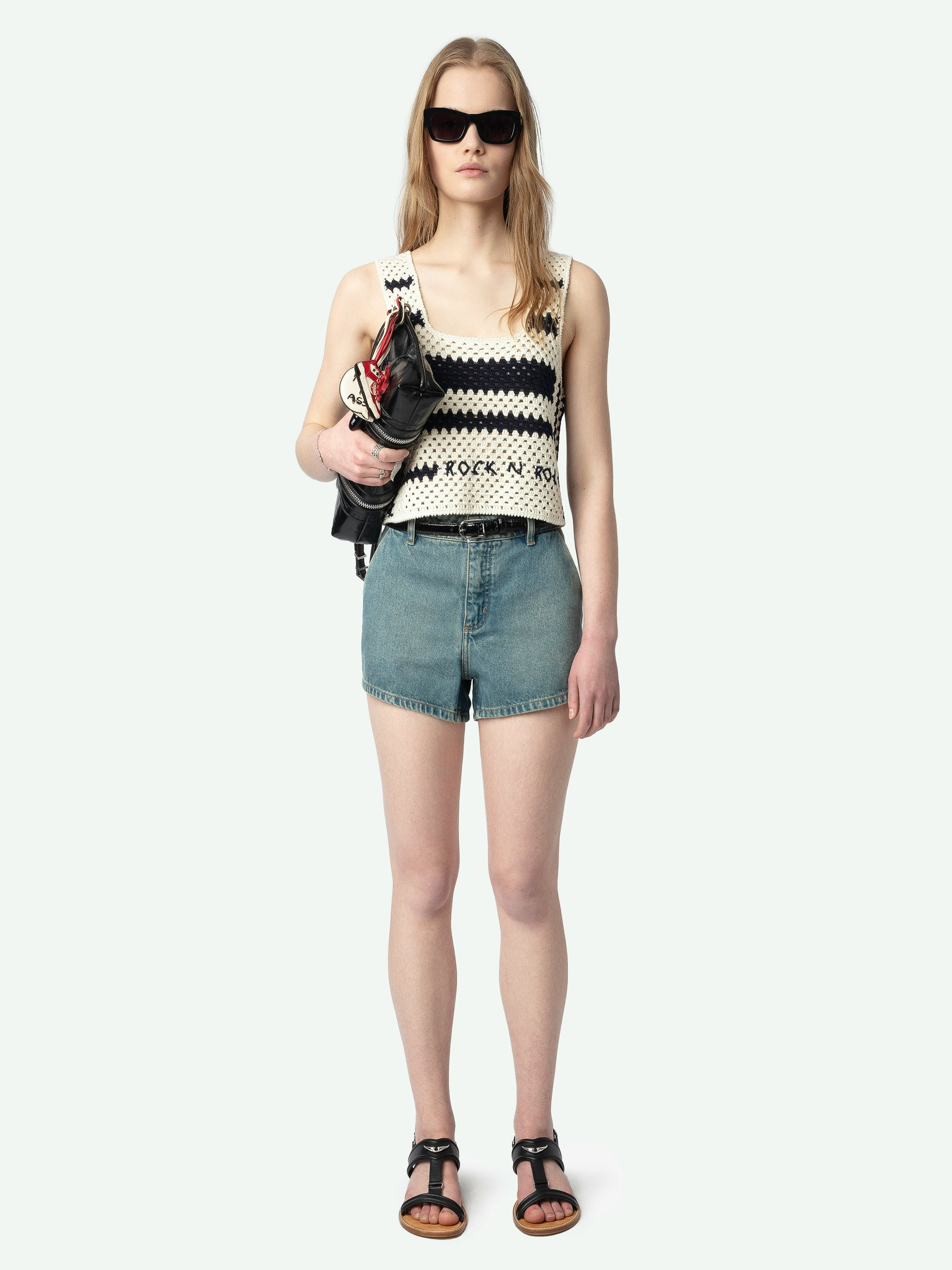 Dillie Crochet Knit Tank Top - 2
