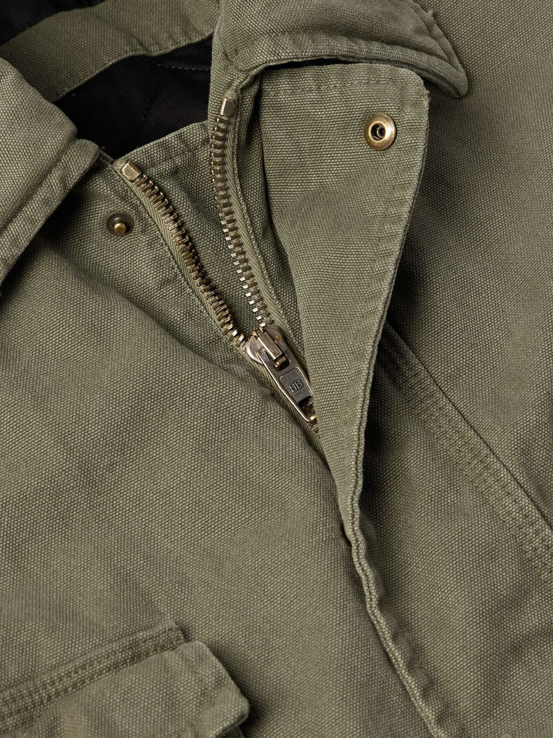 Distressed Cotton-Canvas Coat 4