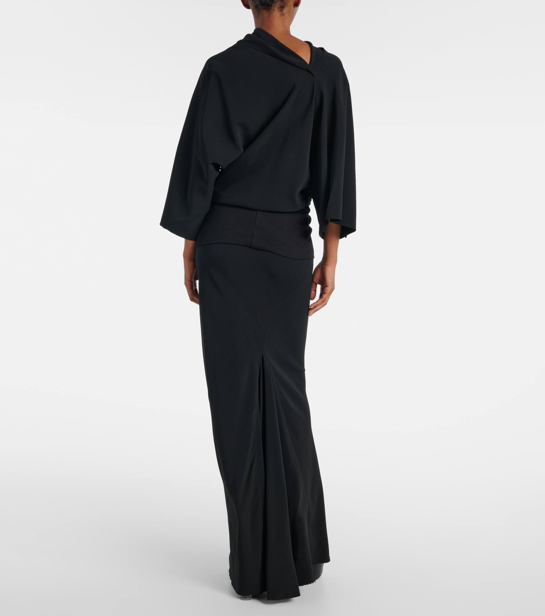 Draped charmeuse top - 3