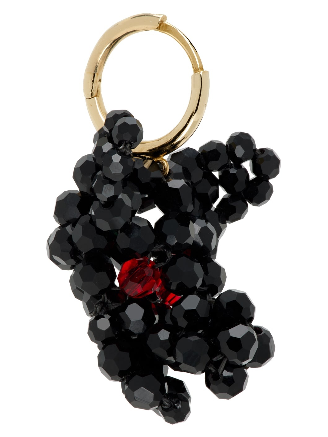 Black & Red Creature Trophy Head Single Earring - 2