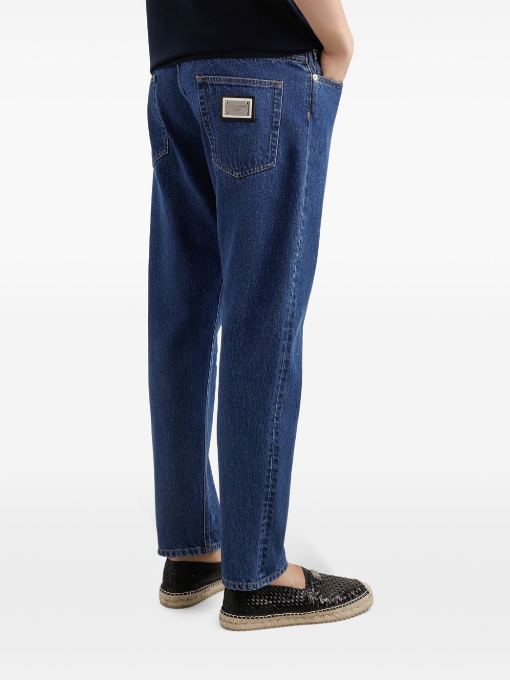 logo-plaque straight-leg jeans - 4