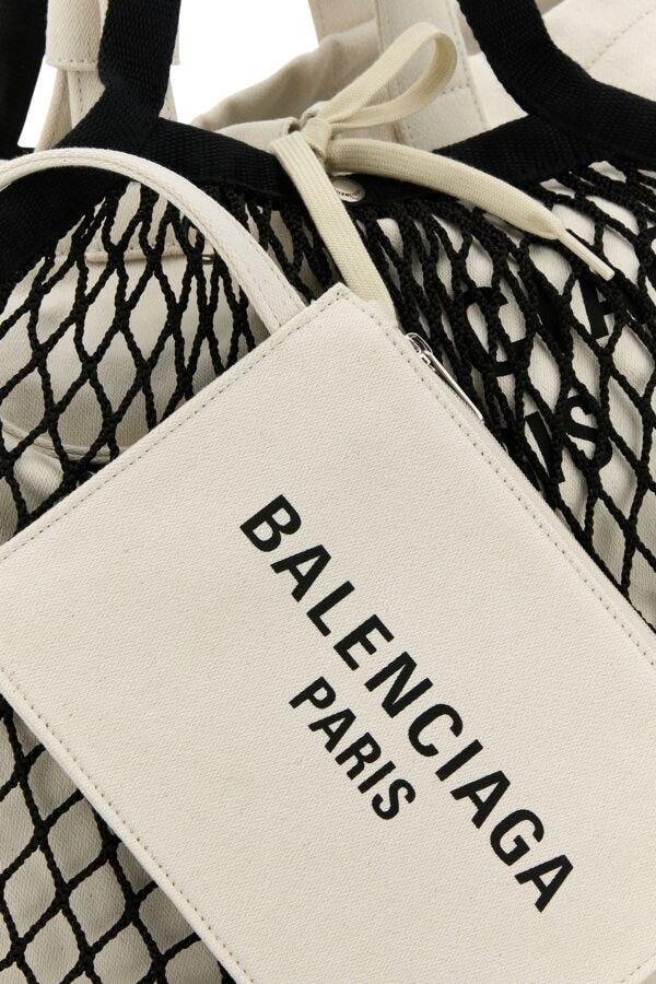 トートバッグ BALENCIAGA TWO-TONE CANVAS AND MESH MEDIUM 24/7 SHOPPING BAG BALENCIAGA Two-tone canvas and mesh medium 24/7 shopping bag