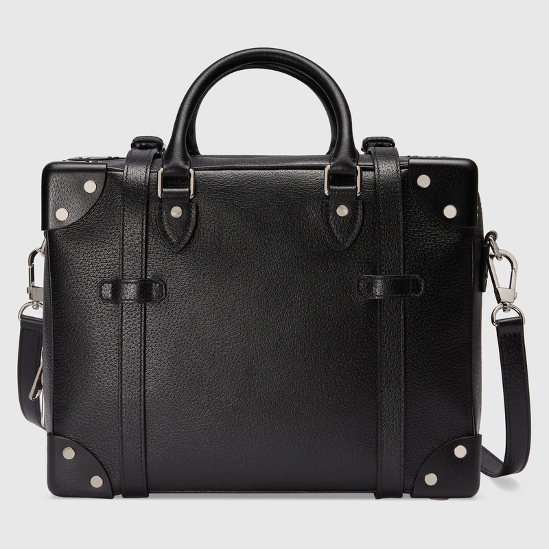 Leather mini suitcase 1