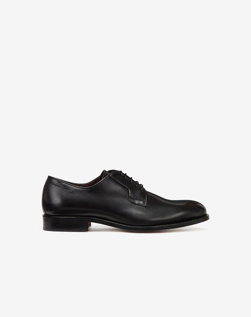 Black calfskin Derby shoes 1