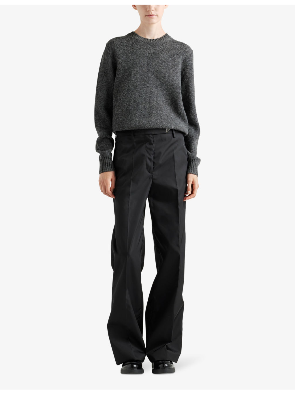 Triangle-logo straight-leg Re-Nylon trousers - 2