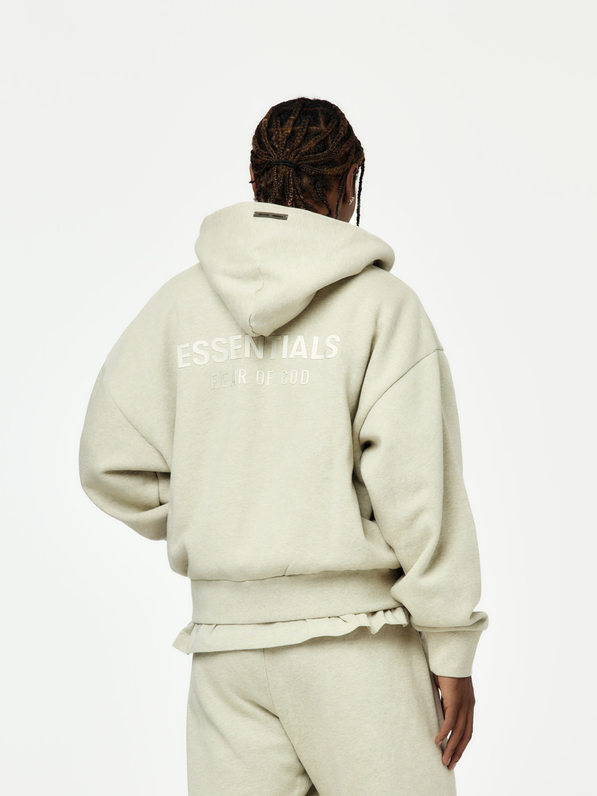 CLASSIC FIT FLEECE ZIP UP (HEATHER STONE) - 3