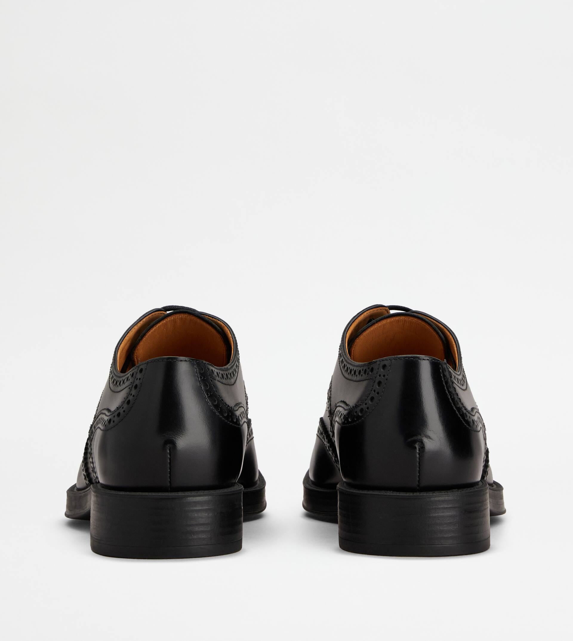LACE-UPS IN LEATHER - BLACK - 3