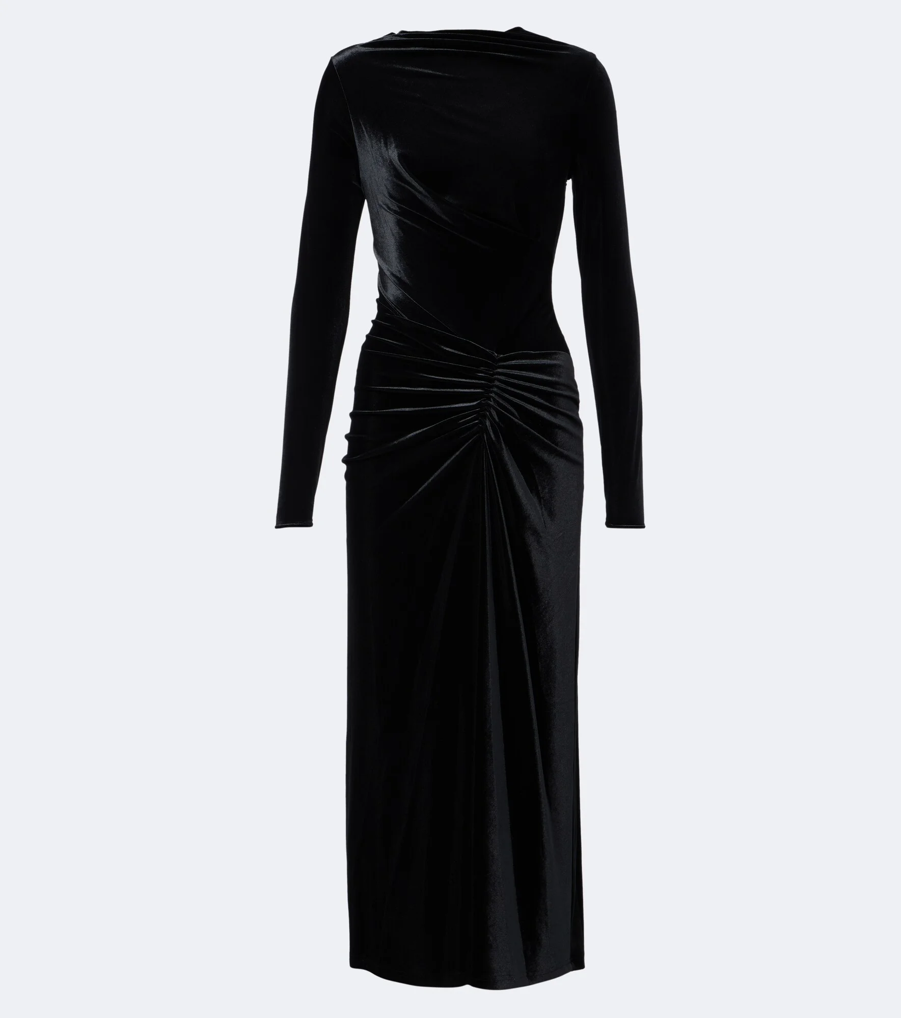 Ferrera gathered velvet midi dress - 1