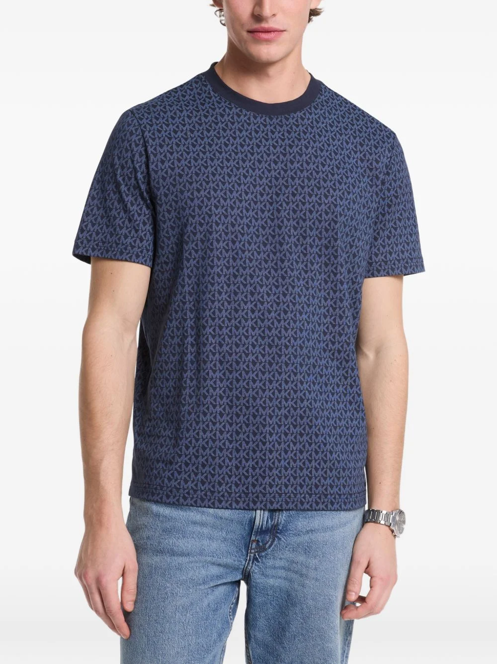 logo pattern T-shirt - 1