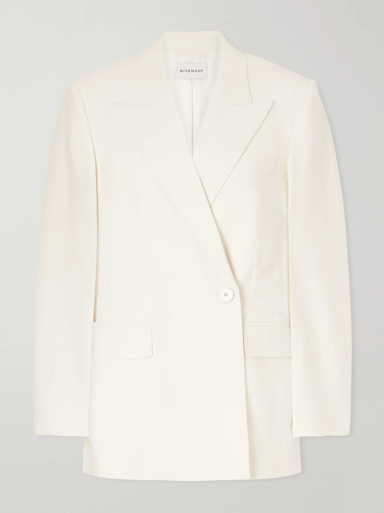 Double-breasted Wool And Mohair-blend Cady Blazer - 1
