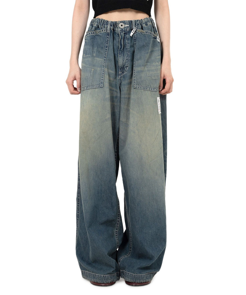 Light Denim Wide Pants 11