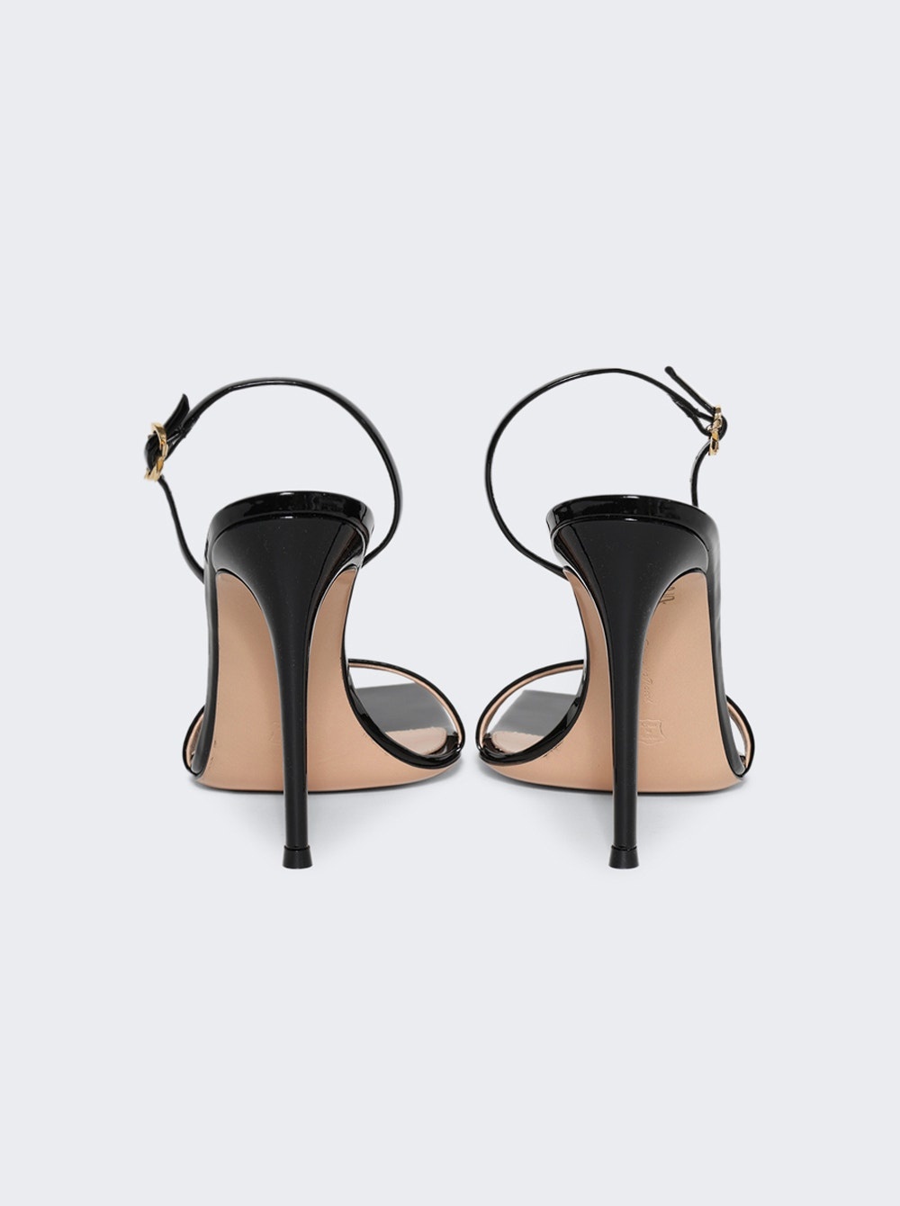 Ribbon Stiletto Sandals Black - 4