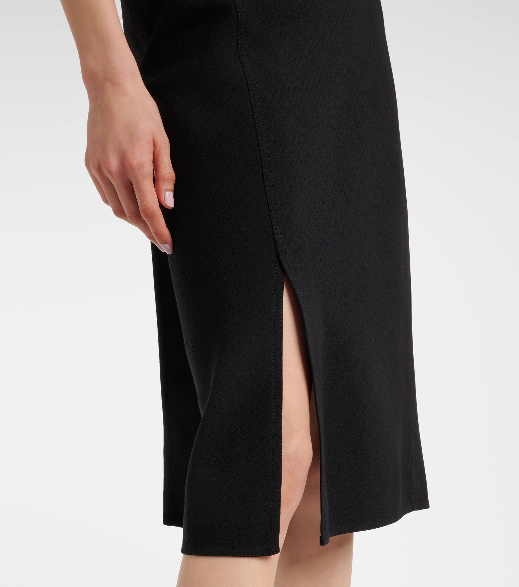 One-shoulder crêpe midi dress - 4