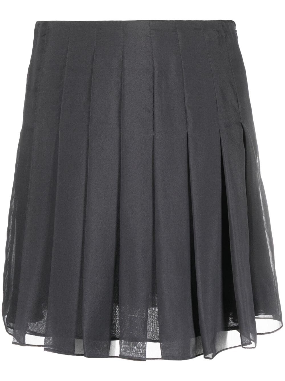 high-waist pleated miniskirt - 1