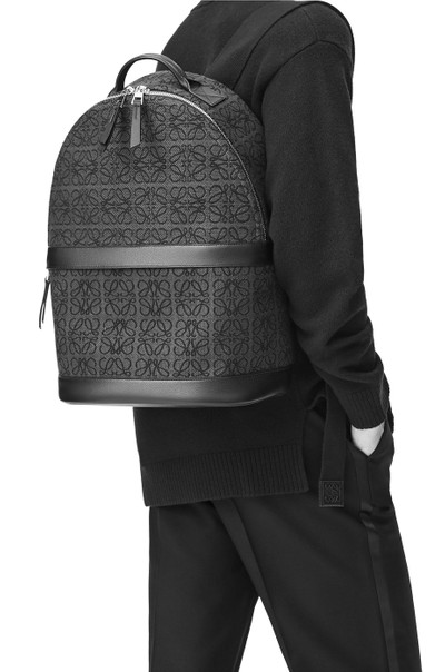 Loewe Round Backpack in Anagram jacquard and calfskin outlook