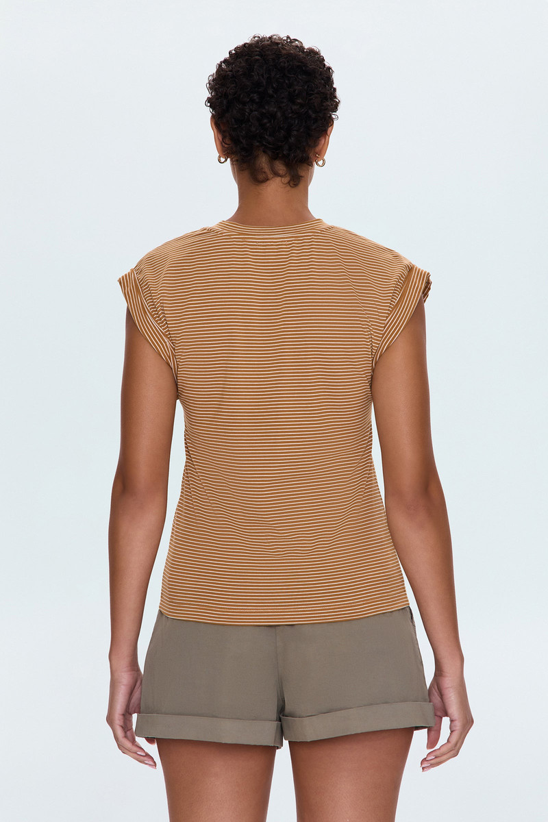 OLIVIA TWISTED SLEEVE MARINA - DARK RUM STRIPE 5