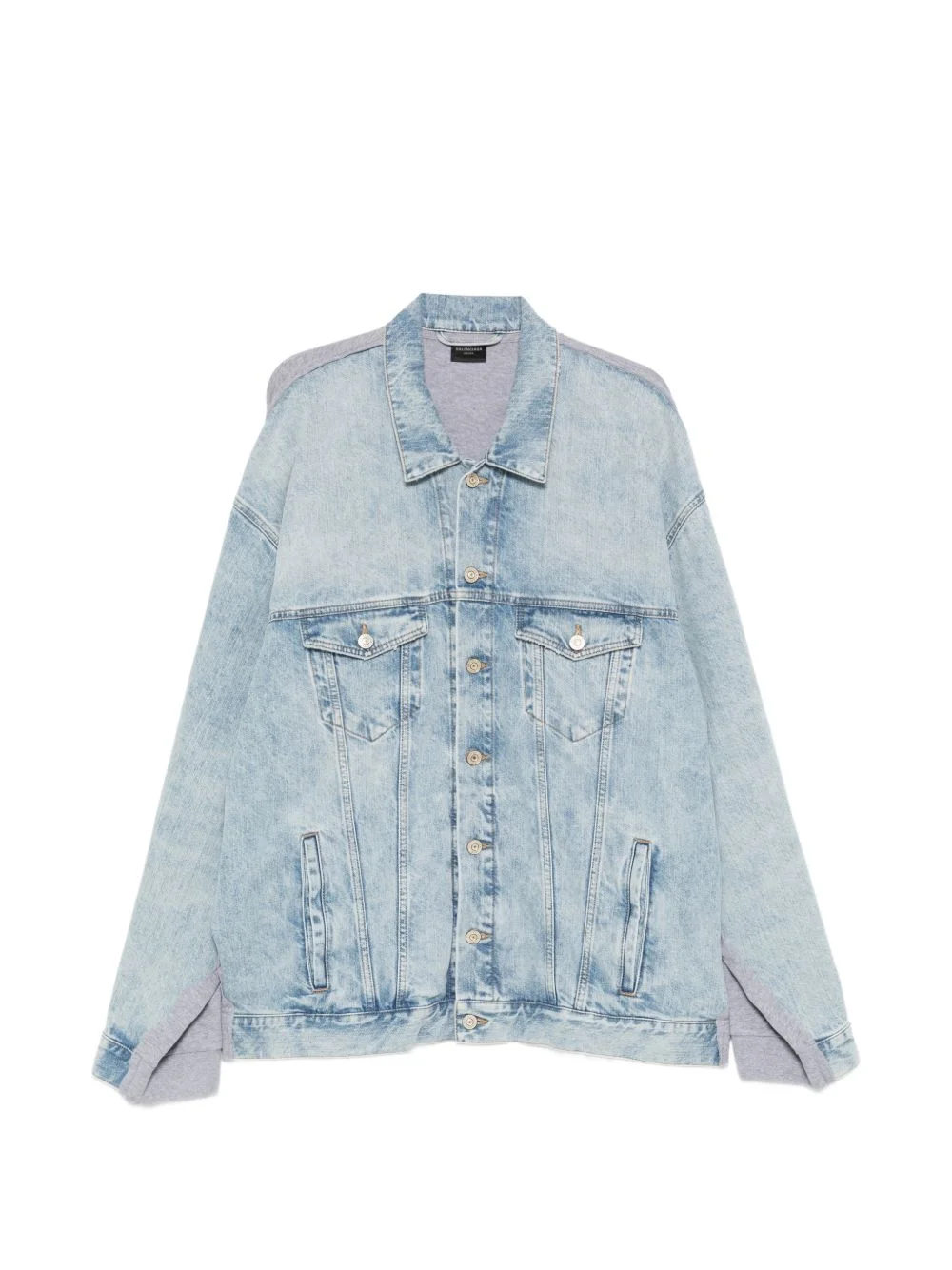 logo-denim denim jacket - 1