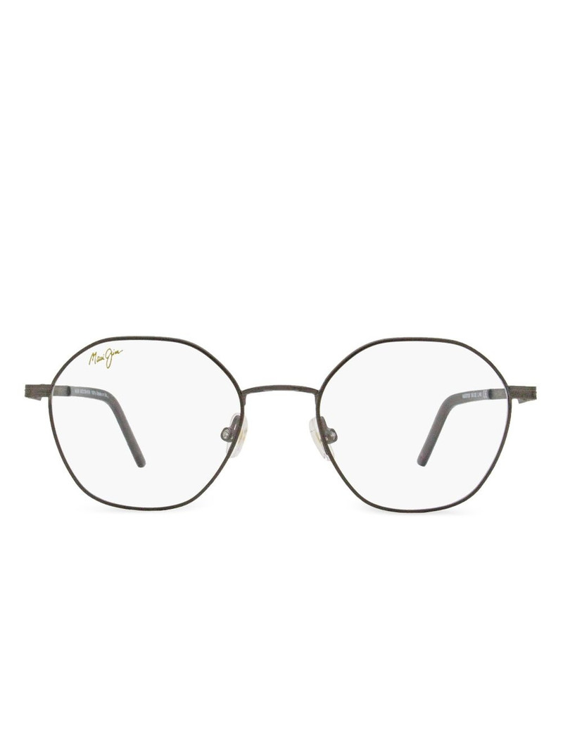 geometric-frame glasses 1