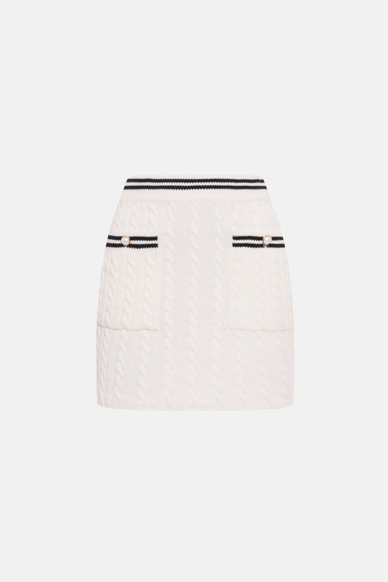 COTTON BLEND KNITTED MINI SKIRT 1