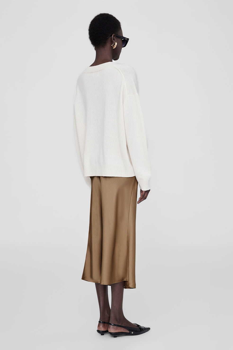 Bar Silk Skirt - Sepia - 3