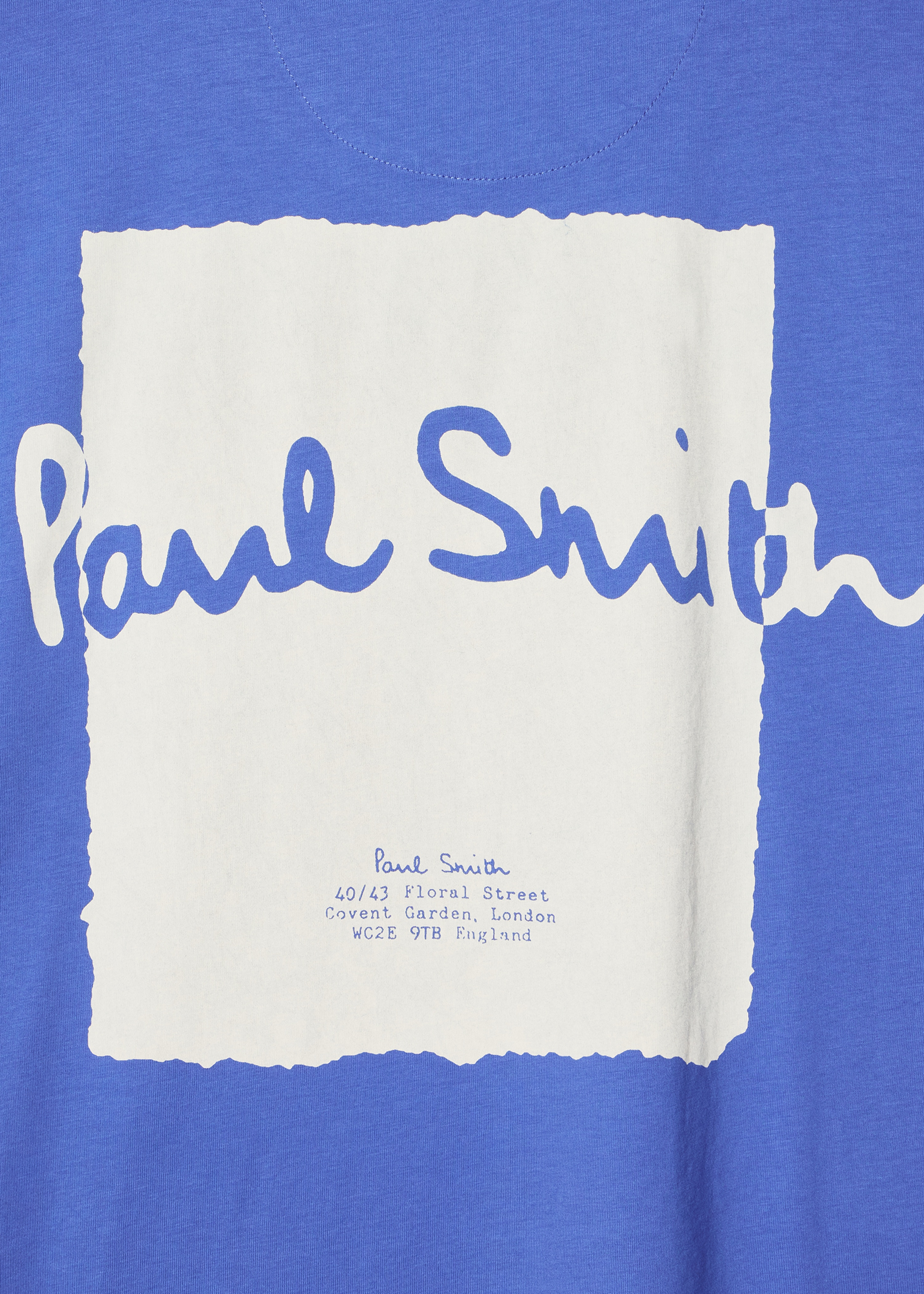 Cobalt Blue Signature Logo Print T-Shirt - 5