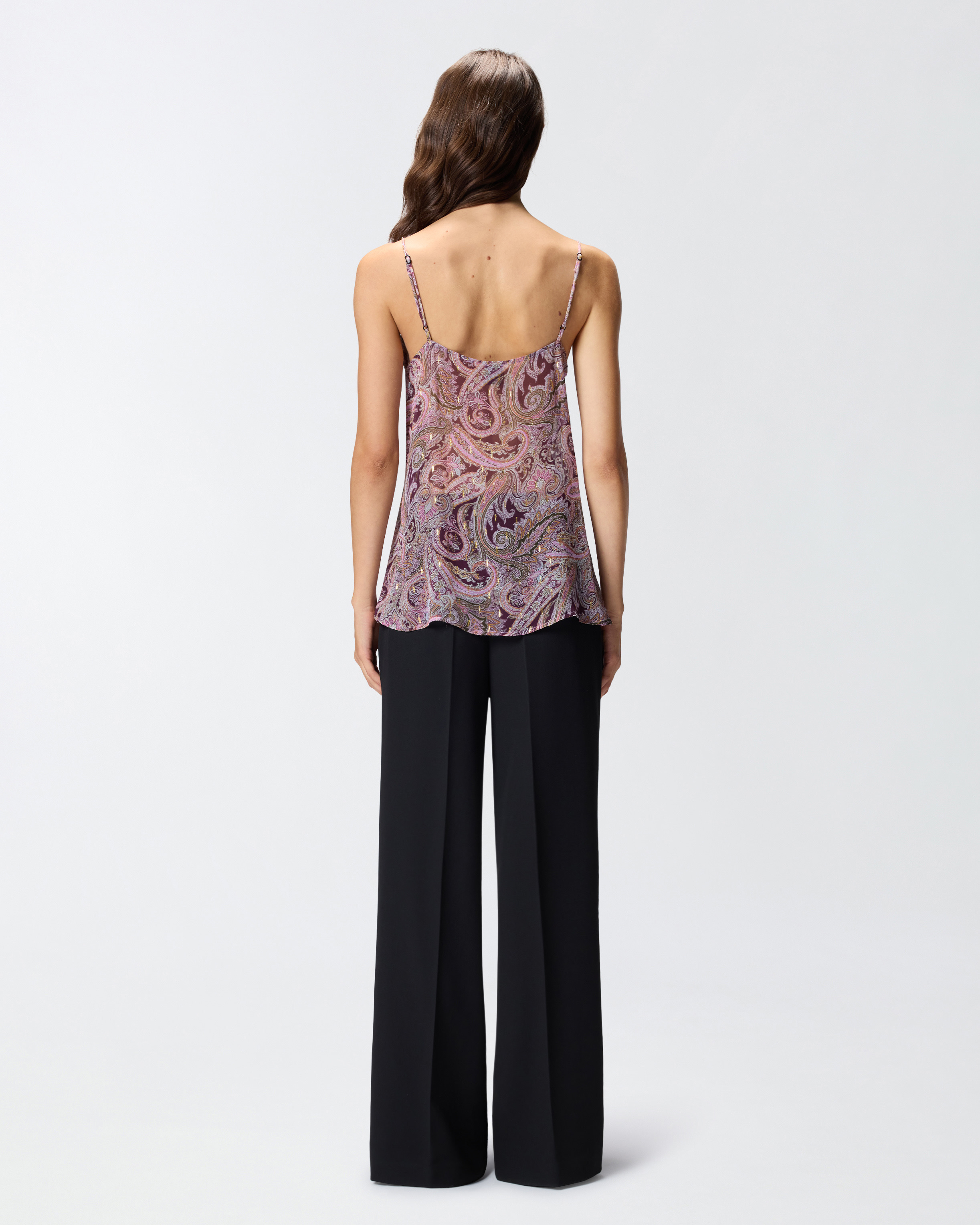 TOP WITH CASHMERE PRINT AND LACE - 4